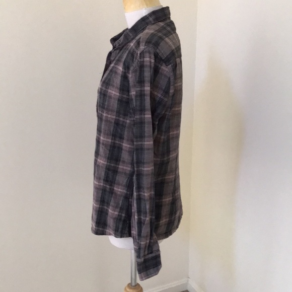 PrAna XL plaid cotton front button shirt. - Picture 2 of 9